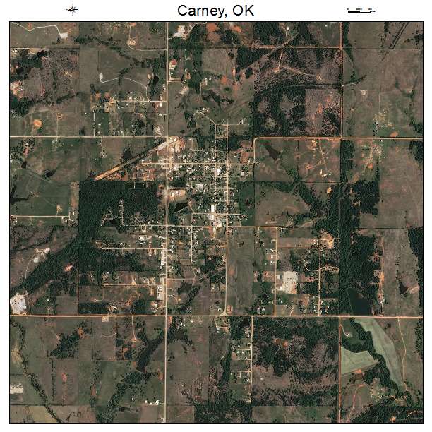 Carney, OK air photo map