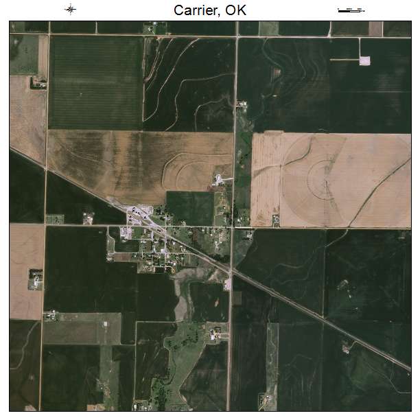 Carrier, OK air photo map