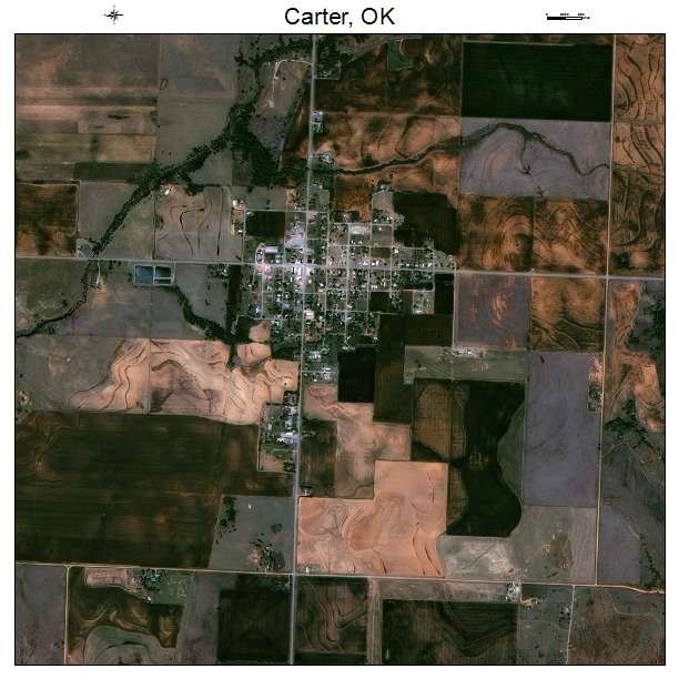 Carter, OK air photo map