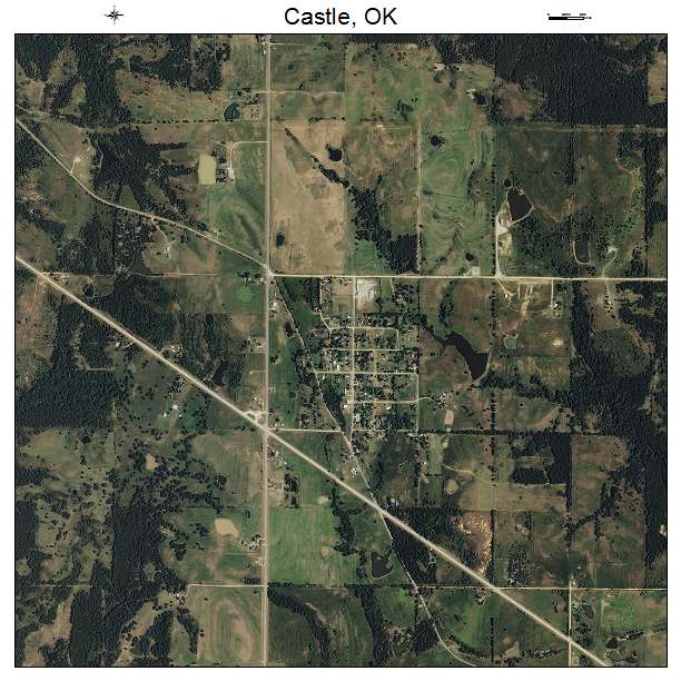 Castle, OK air photo map