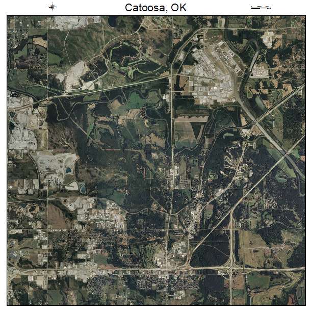 Catoosa, OK air photo map