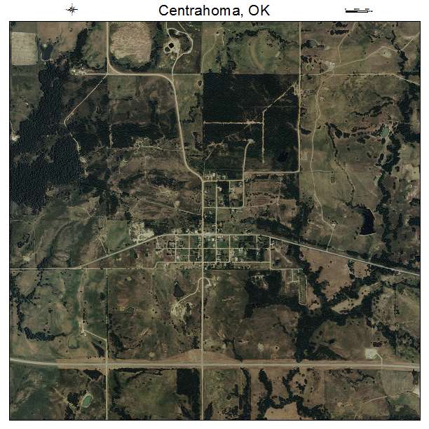 Centrahoma, OK air photo map