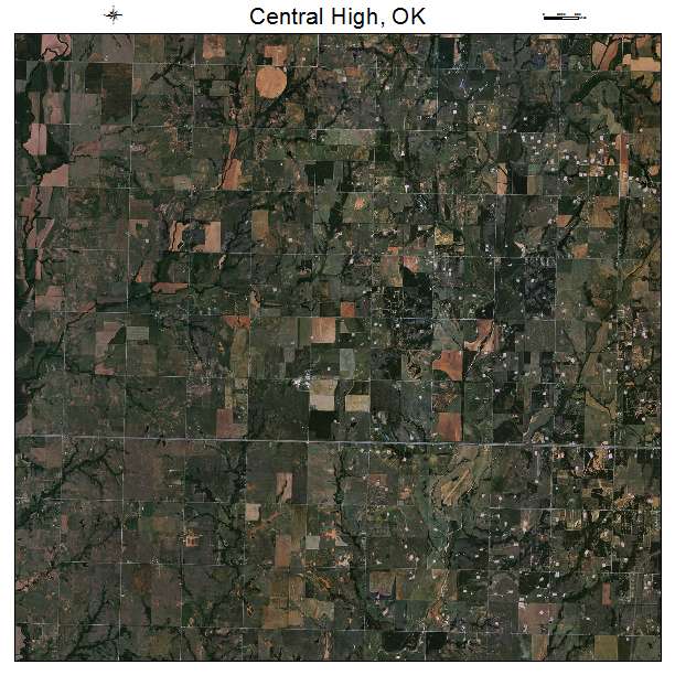 Central High, OK air photo map