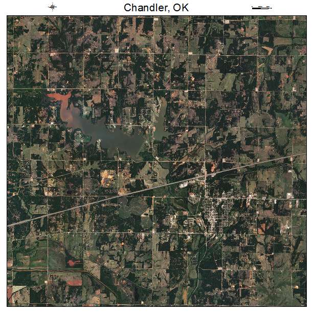 Chandler, OK air photo map