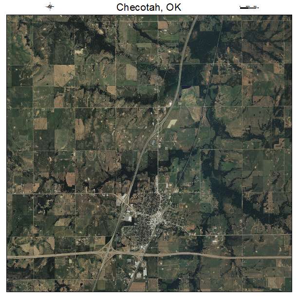 Checotah, OK air photo map