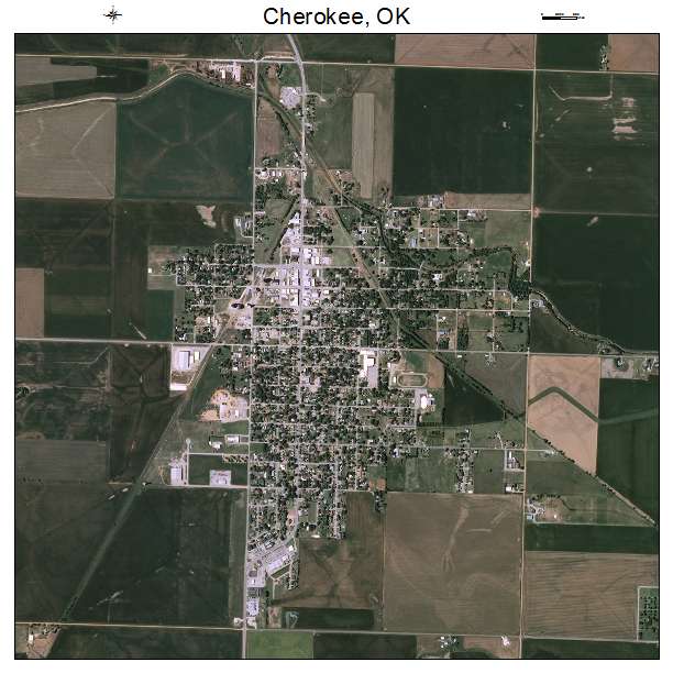 Cherokee, OK air photo map