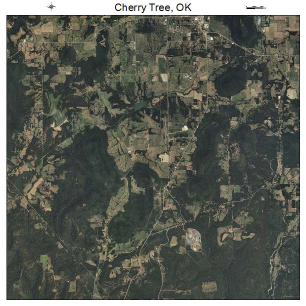 Cherry Tree, OK air photo map