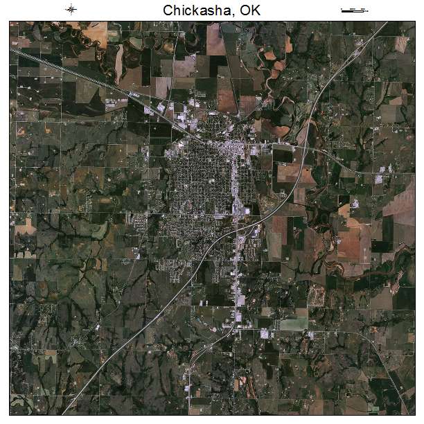 Chickasha, OK air photo map
