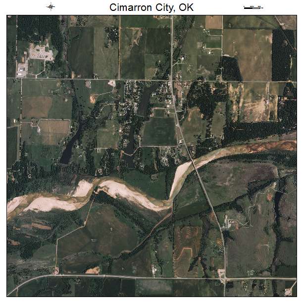 Cimarron City, OK air photo map
