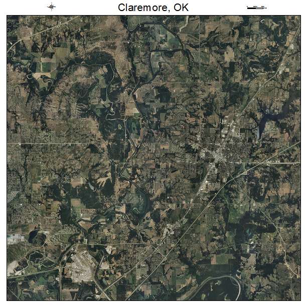 Claremore, OK air photo map