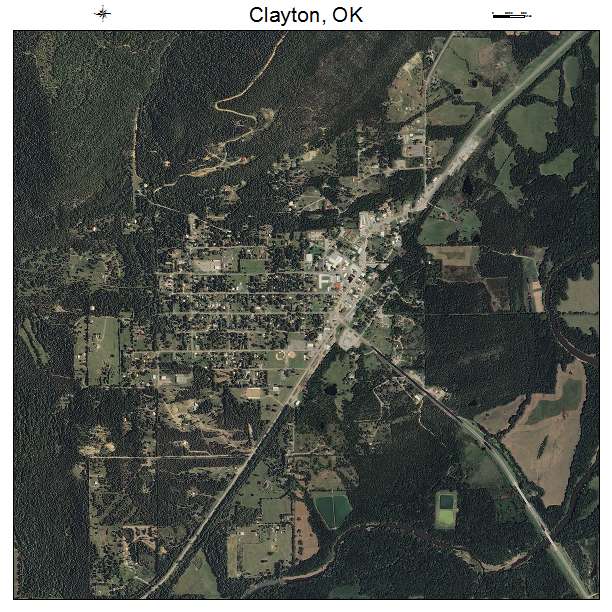 Clayton, OK air photo map