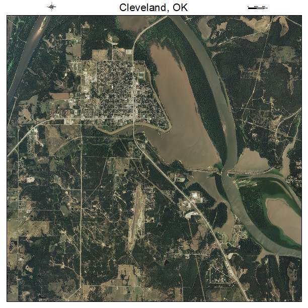 Cleveland, OK air photo map