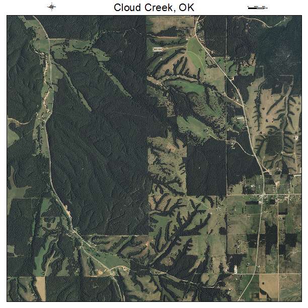 Cloud Creek, OK air photo map