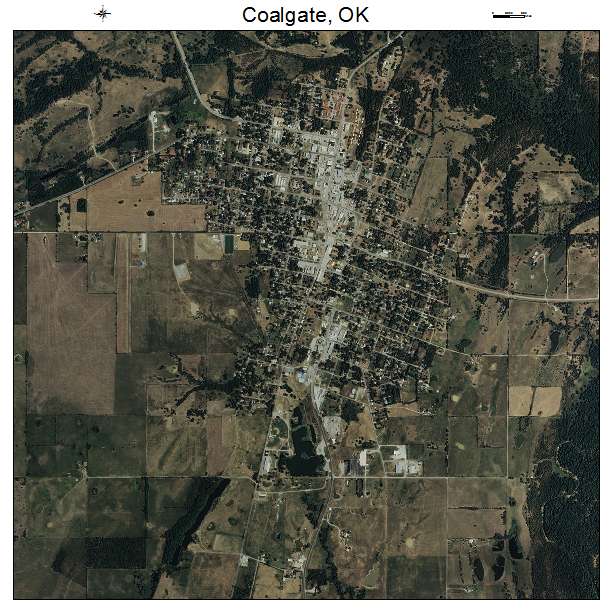 Coalgate, OK air photo map