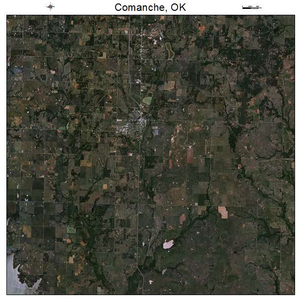 Comanche, OK air photo map