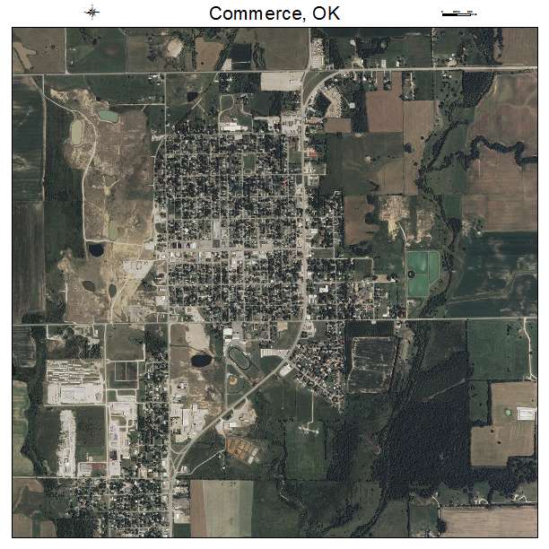 Commerce, OK air photo map