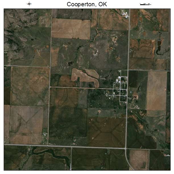Cooperton, OK air photo map