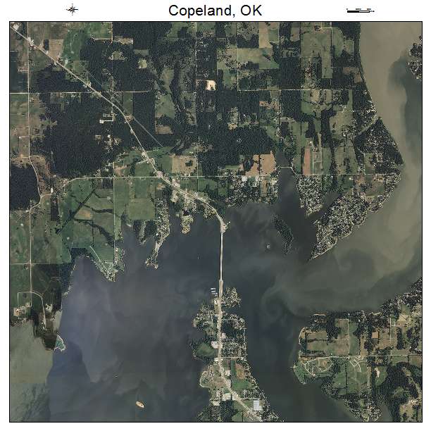 Copeland, OK air photo map