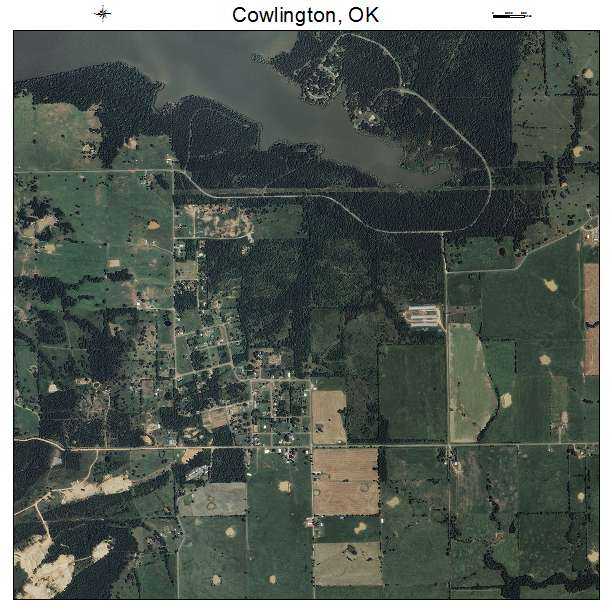 Cowlington, OK air photo map