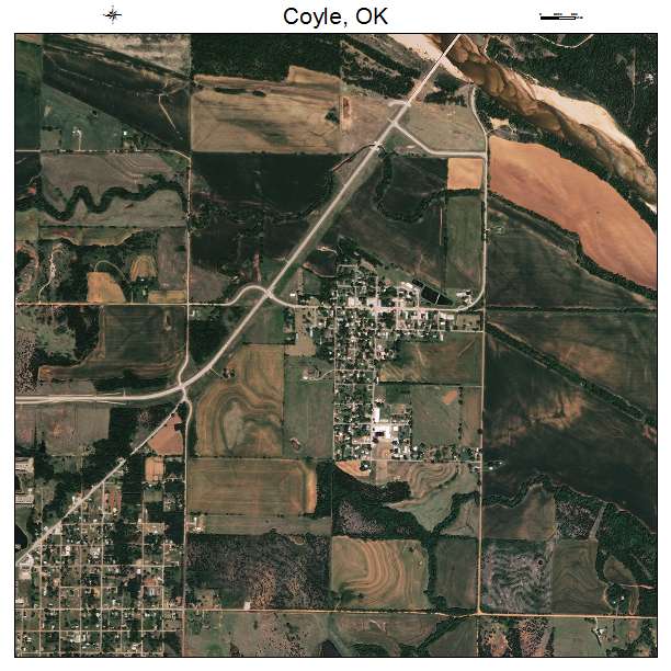 Coyle, OK air photo map