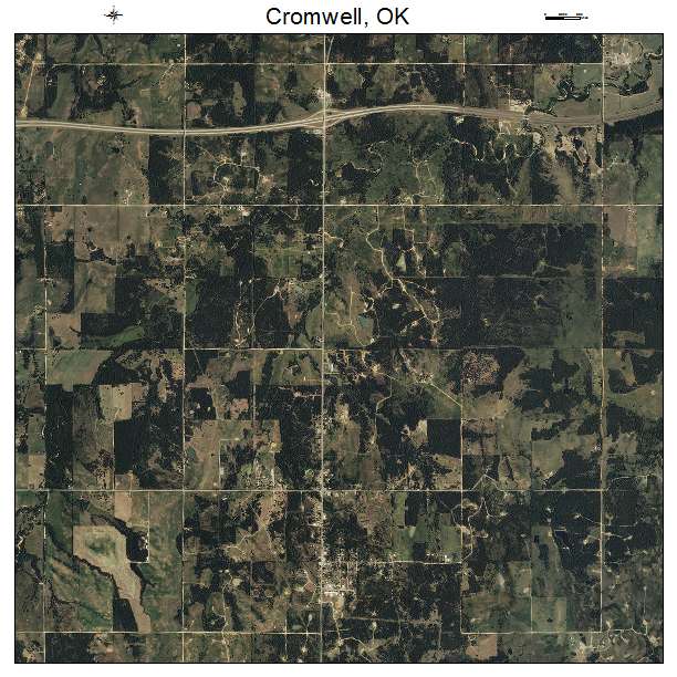 Cromwell, OK air photo map