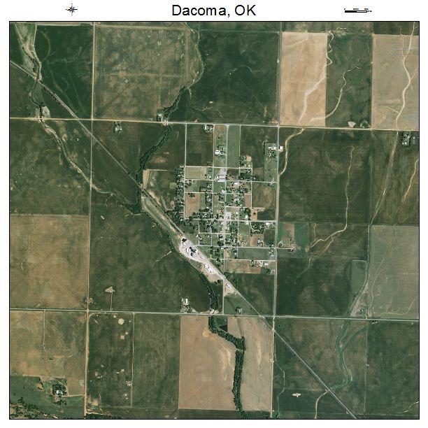 Dacoma, OK air photo map