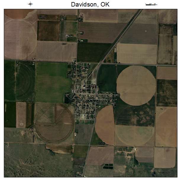 Davidson, OK air photo map