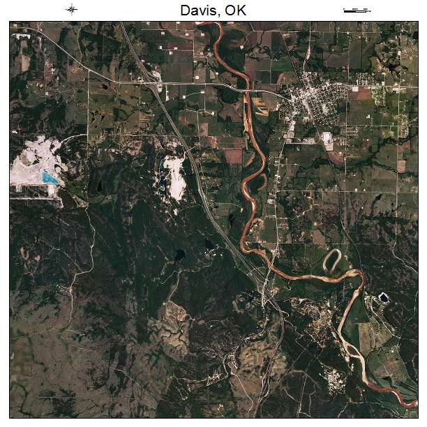 Davis, OK air photo map