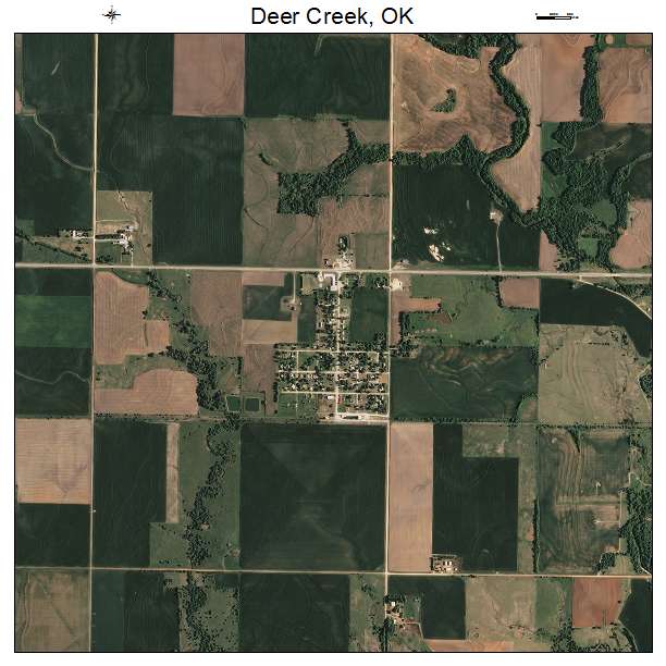 Deer Creek, OK air photo map