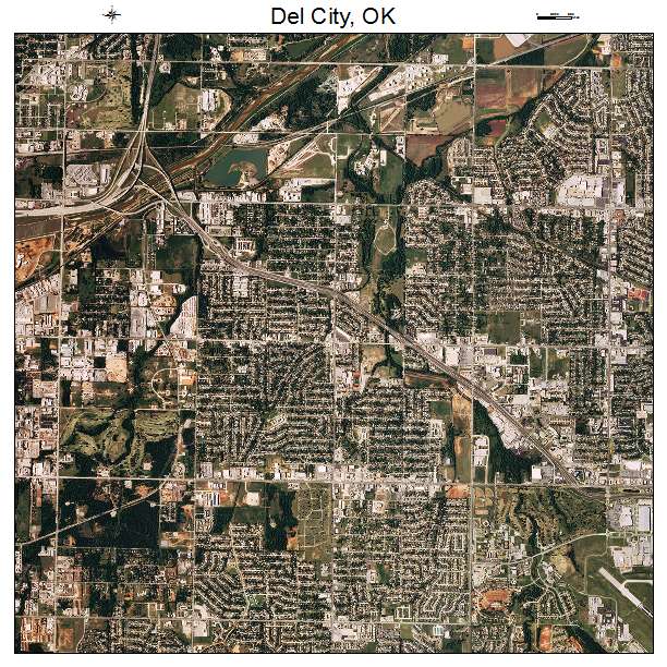 Del City, OK air photo map