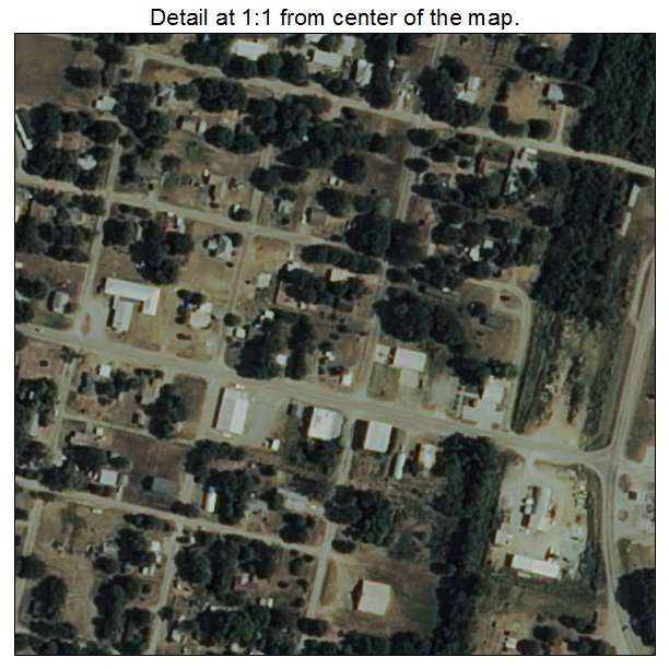 Achille, Oklahoma aerial imagery detail