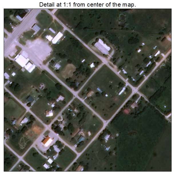 Addington, Oklahoma aerial imagery detail