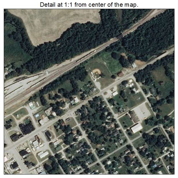 Afton, Oklahoma aerial imagery detail