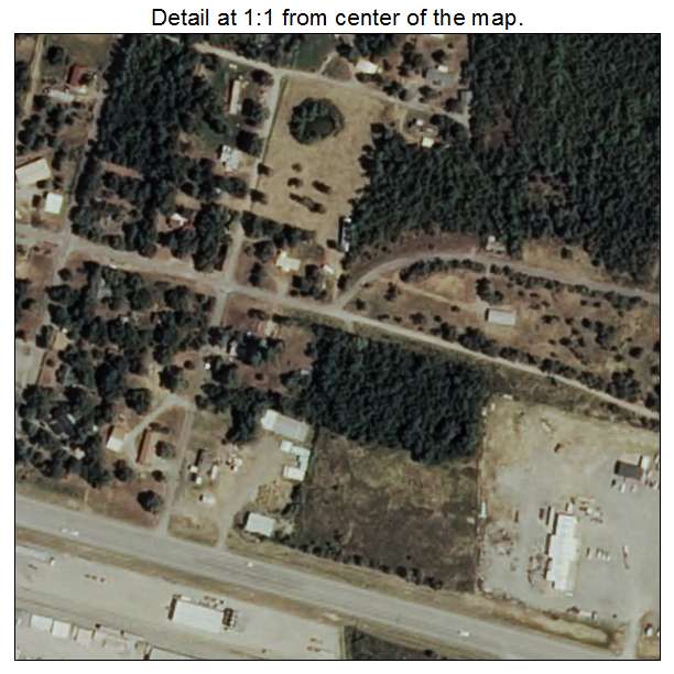 Alderson, Oklahoma aerial imagery detail