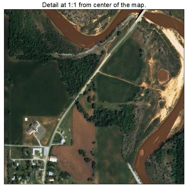 Alex, Oklahoma aerial imagery detail