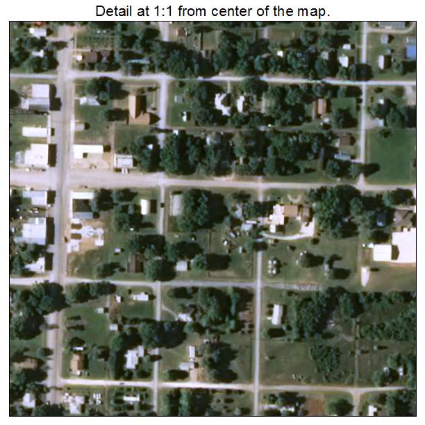 Aline, Oklahoma aerial imagery detail