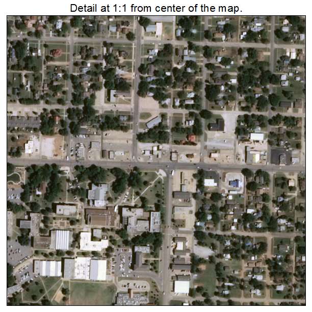 Alva, Oklahoma aerial imagery detail