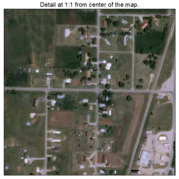 Amber, Oklahoma aerial imagery detail