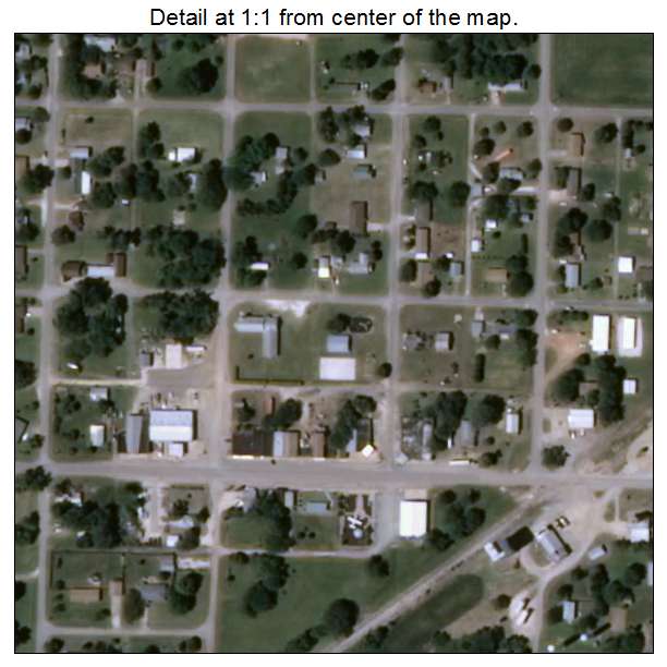 Ames, Oklahoma aerial imagery detail