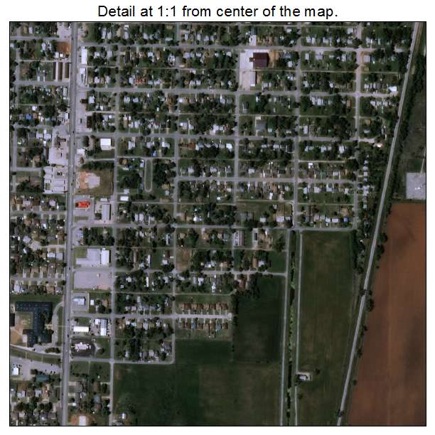 Anadarko, Oklahoma aerial imagery detail