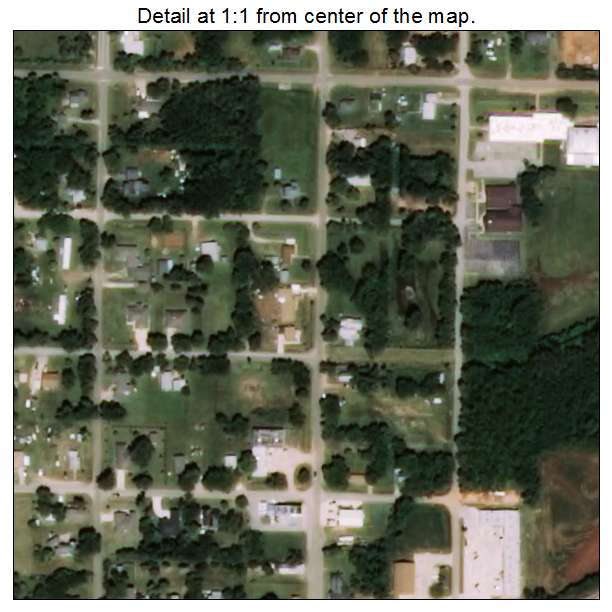 Arcadia, Oklahoma aerial imagery detail