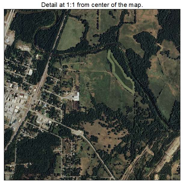 Atoka, Oklahoma aerial imagery detail