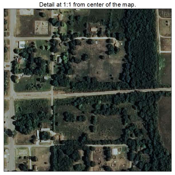 Bennington, Oklahoma aerial imagery detail