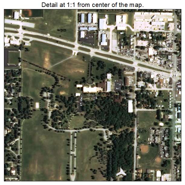Bethany, Oklahoma aerial imagery detail