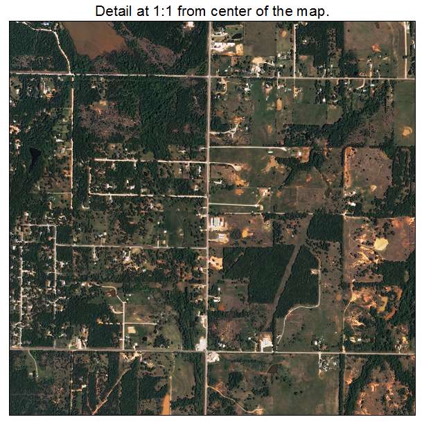 Bethel Acres, Oklahoma aerial imagery detail