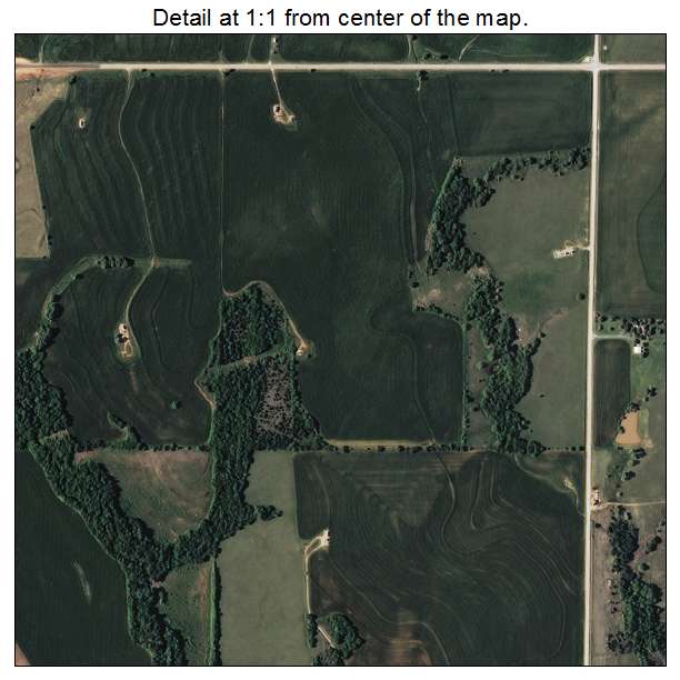Billings, Oklahoma aerial imagery detail