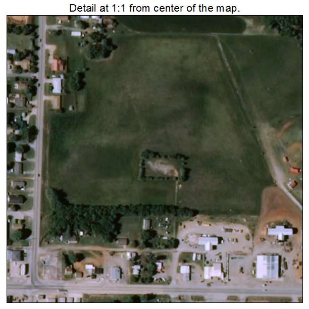 Binger, Oklahoma aerial imagery detail