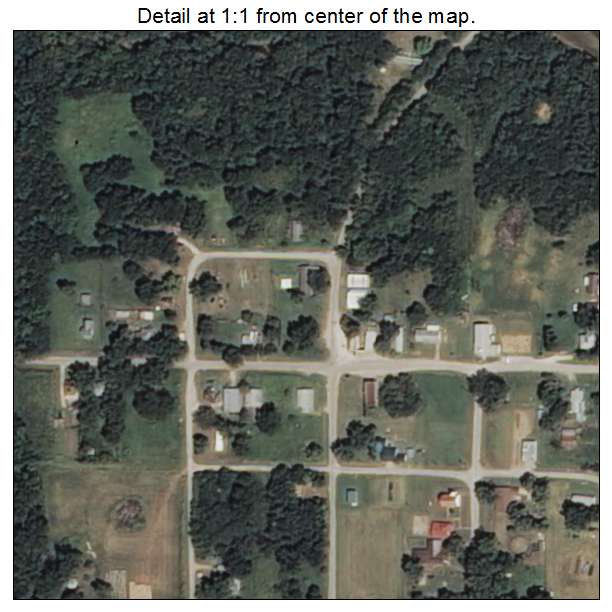 Blackburn, Oklahoma aerial imagery detail