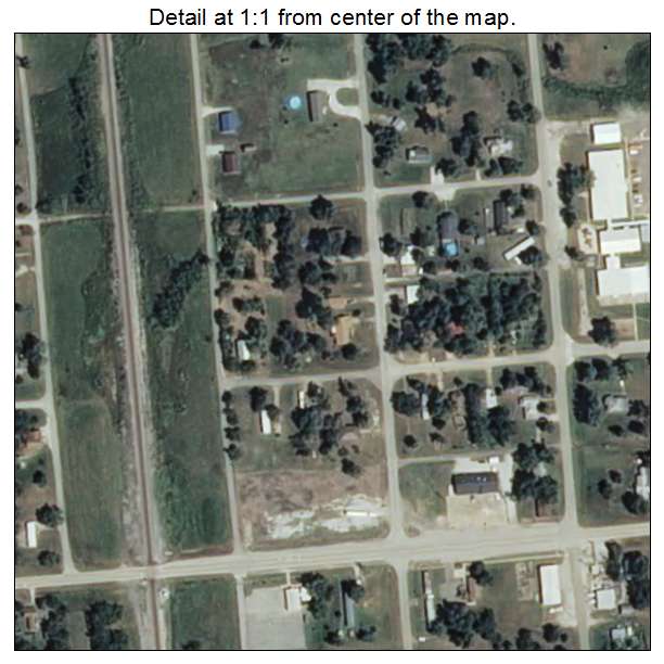 Bluejacket, Oklahoma aerial imagery detail