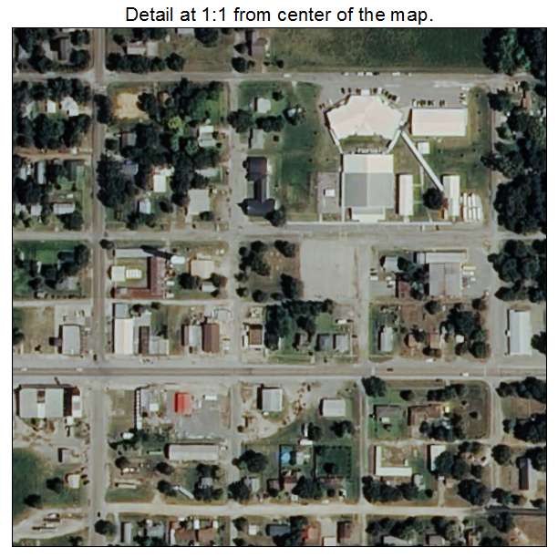 Bokchito, Oklahoma aerial imagery detail